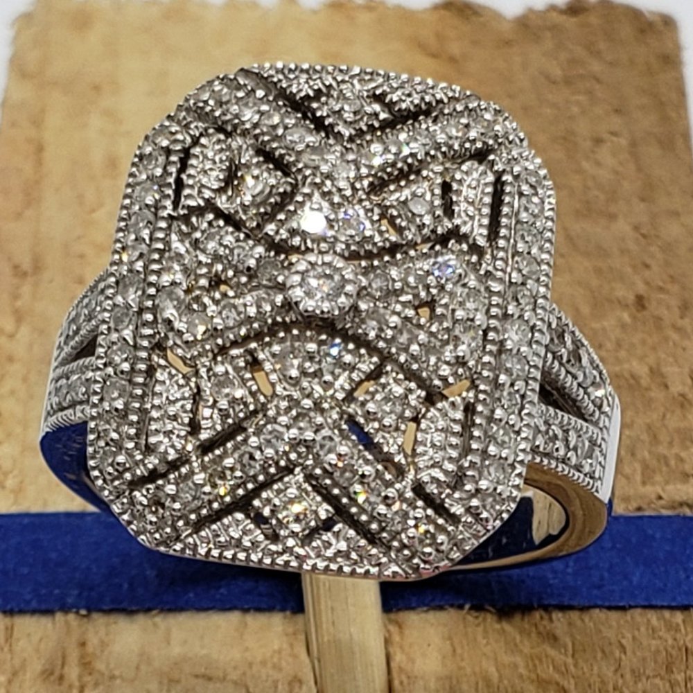 925 Silver Ring With Diamonds - image 5